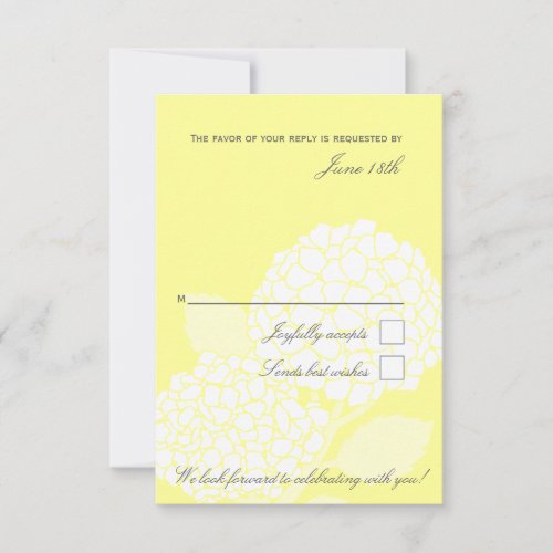 Bold Hydrangea RSVP card
