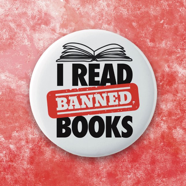 Bold “I Read Banned Books” Bookish  Button (Creator Uploaded)