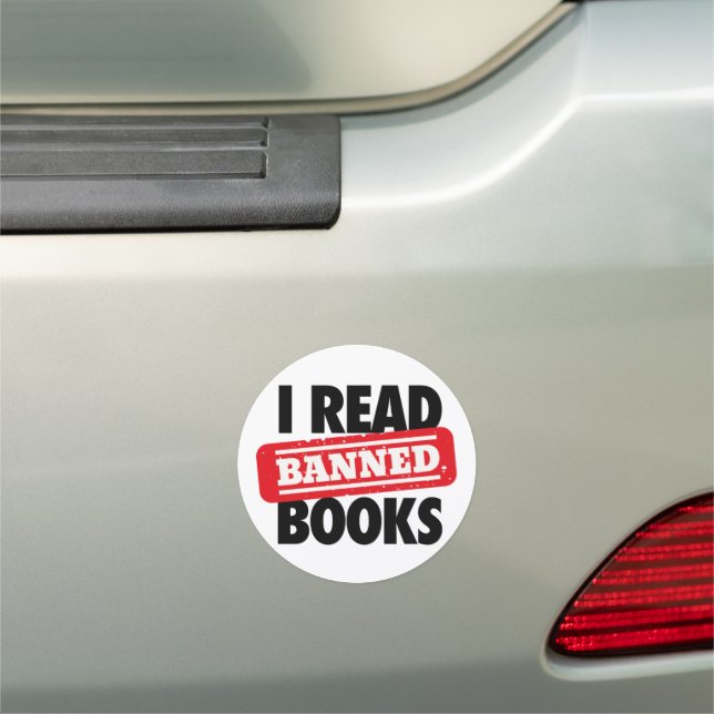 Bold “I Read Banned Books” Bookish  Car Magnet (In Situ)