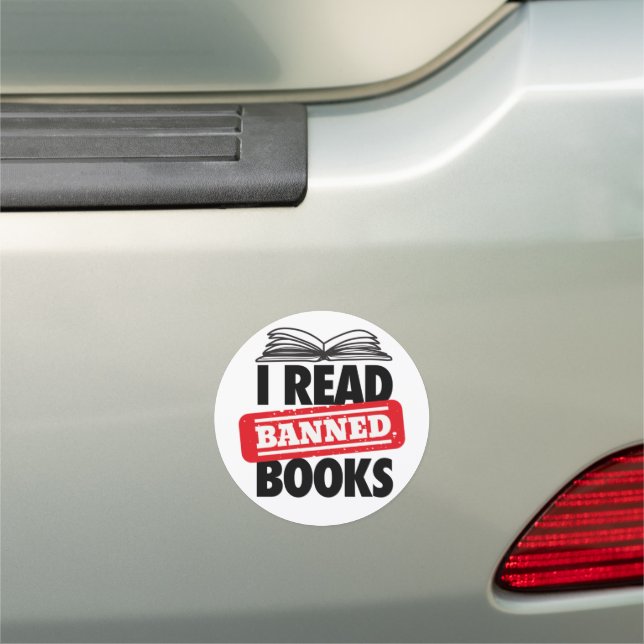 Bold “I Read Banned Books” Bookish  Car Magnet (In Situ)