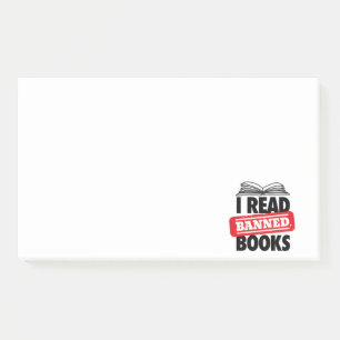 Bold “I Read Banned Books” Bookish  Post-it Notes