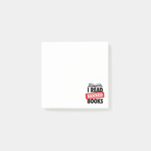 Bold “I Read Banned Books” Bookish Post-it Notes