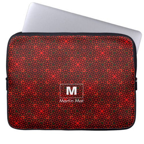 Bold Impressions Red  Black Tech Electronics Bag