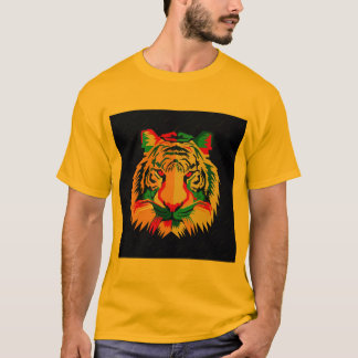 "Bold in Yellow: Lion Logo Tee for the Fierce Spir