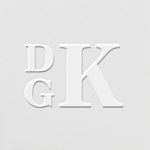 Bold Initial 2 Smaller Side Initials Monogram Embosser