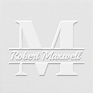 Bold Initial Monogram Custom Name Embosser