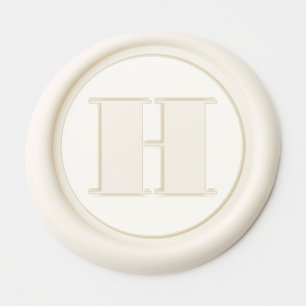 Bold initial simple elegant monogram wax seal sticker