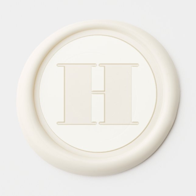 Bold initial simple elegant monogram wax seal sticker (Front)
