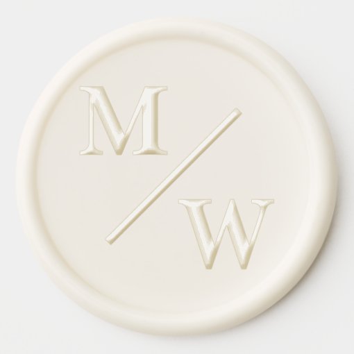 Bold Initials Wedding Wax Seal Sticker Zazzle