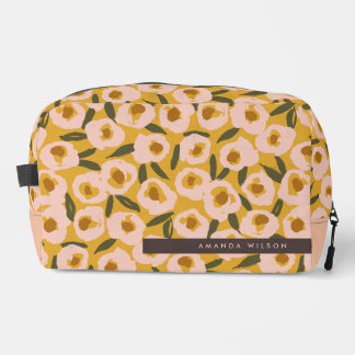 Bold Inky Floral Pattern | Hand-Drawn Botanical Dopp Kit