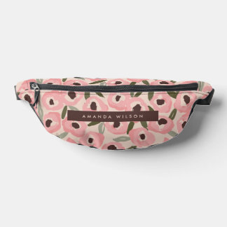 Bold Inky Floral Pattern | Hand-Drawn Botanical Fanny Pack