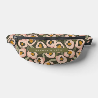 Bold Inky Floral Pattern | Hand-Drawn Botanical Fanny Pack