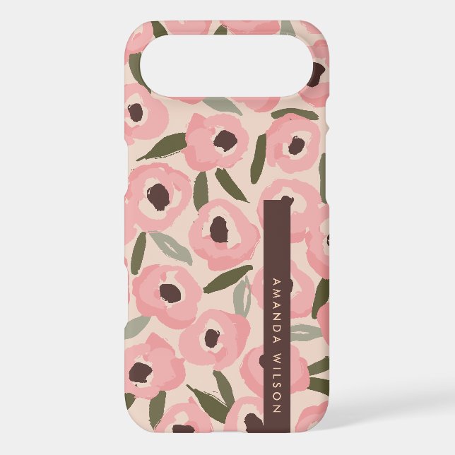 Bold Inky Floral Pattern | Hand-Drawn Botanical iPhone Case (Back)