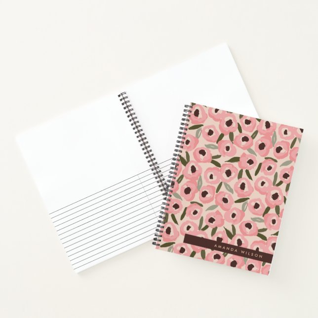 Bold Inky Floral Pattern | Hand-Drawn Botanical Notebook (Inside)