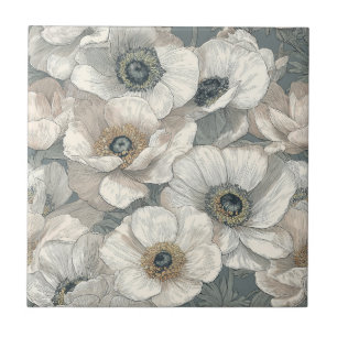 Bold Interior Design Anemones Tiles For Flooring