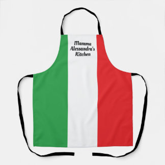 Bold Italian Flag of Italy Personalized Apron