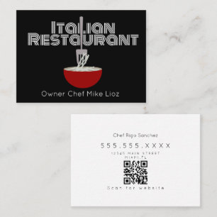 Bold Italian Food Truck Restaurant  Business Card