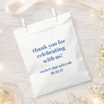 Bold Ivory Blue Custom Cute Bat Mitzvah Thank You Favor Bag<br><div class="desc">Bold Typography Ivory Blue Custom Cute Bat Mitzvah Thank You Favor Bags</div>