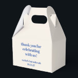 Bold Ivory Blue Custom Cute Bat Mitzvah Thank You Favor Boxes<br><div class="desc">Bold Typography Ivory Blue Custom Cute Bat Mitzvah Thank You Favor Box</div>