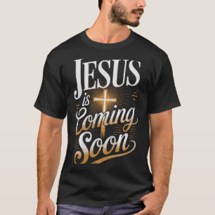 Bold Jesus Is Coming Soon Christian Apparel Premiu T-Shirt