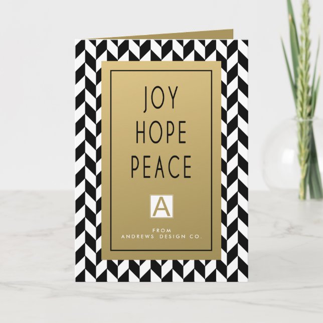 Bold Joy Corporate Holiday Greeting Card (Front)