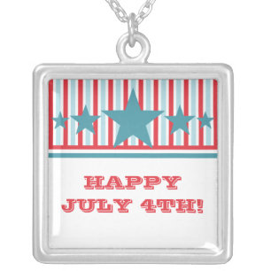 Bold July 4th Stars and Stripes Necklace