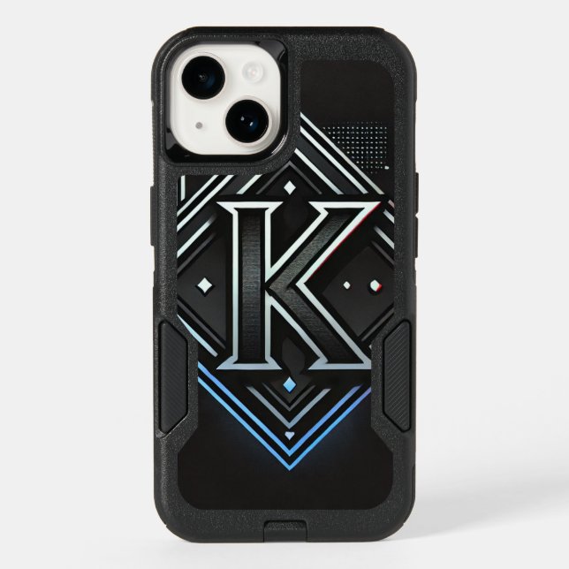 "Bold K – Geometric Minimalist Design" Otterbox iPhone Case (Back)