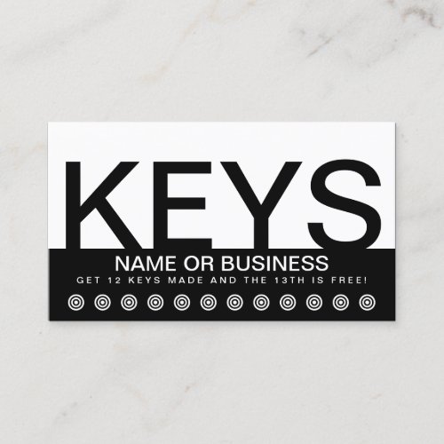 bold KEYS customer loyalty card