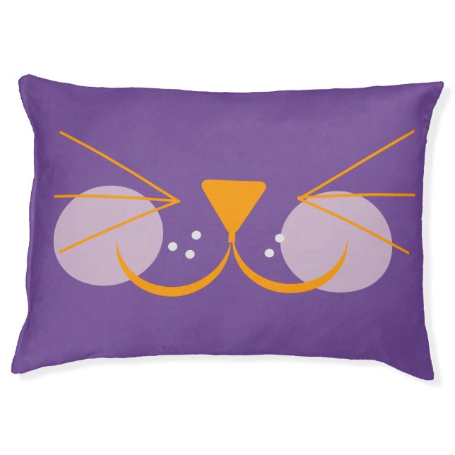 Bold Kitten Face Cartoon Pet Bed (Front)