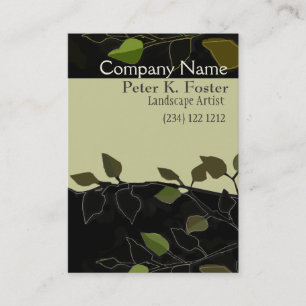 Bold Landscaping Forest Herbal Verdant Geen Business Card
