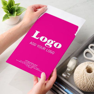 Bold Large Business Logo Hot Pink Cardstock Envelope Mailers