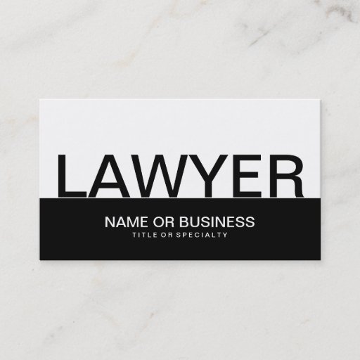 Customizable bold LAWYER Business Card Template