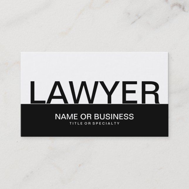 bold LAWYER Business Card (Front)