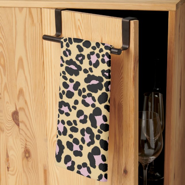 Bold Leopard Animal Print Glam 1 Kitchen Towel (Thirds Fold)