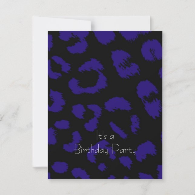 Bold Leopard Fur Pattern Birthday Party Invitation (Front)