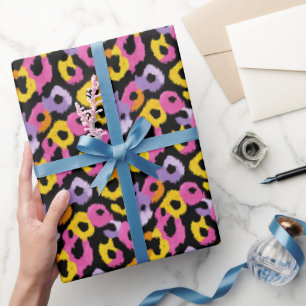 Bold Leopard Pattern Retro Glam y2k Animal Print  Wrapping Paper