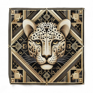 Bold Leopard Pocket Square   Masculine Pattern Bandana