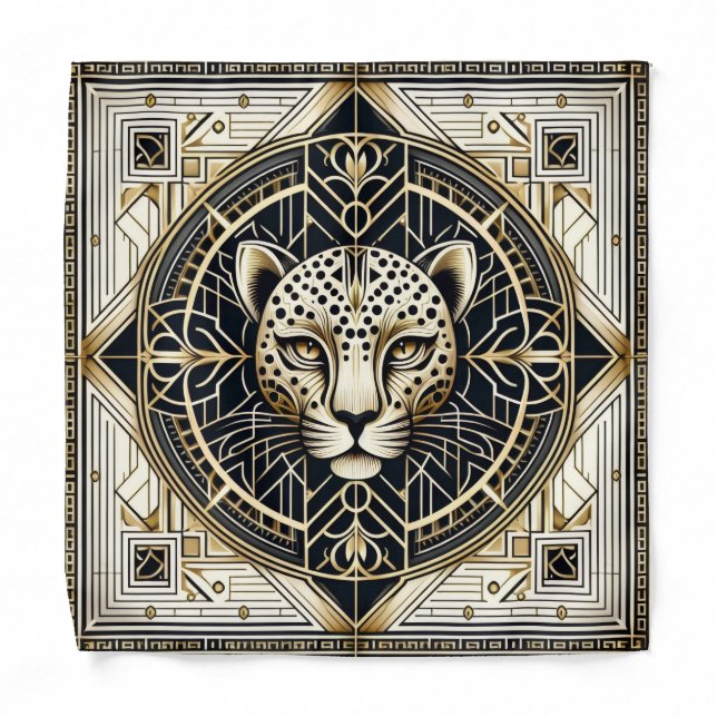 Bold Leopard Pocket Square | Masculine Pattern Bandana (Front)