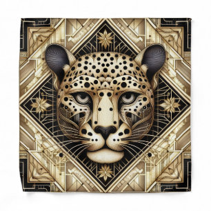 Bold Leopard Pocket Square   Masculine Pattern Bandana