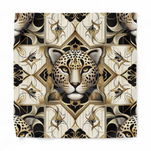 Bold Leopard Pocket Square   Masculine Pattern Bandana