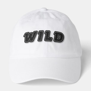 Bold Leopard Print WILD Typography Hat