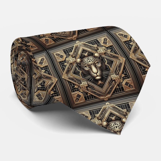 Bold Leopard Tie | Masculine Men's Fashion (Rolled)