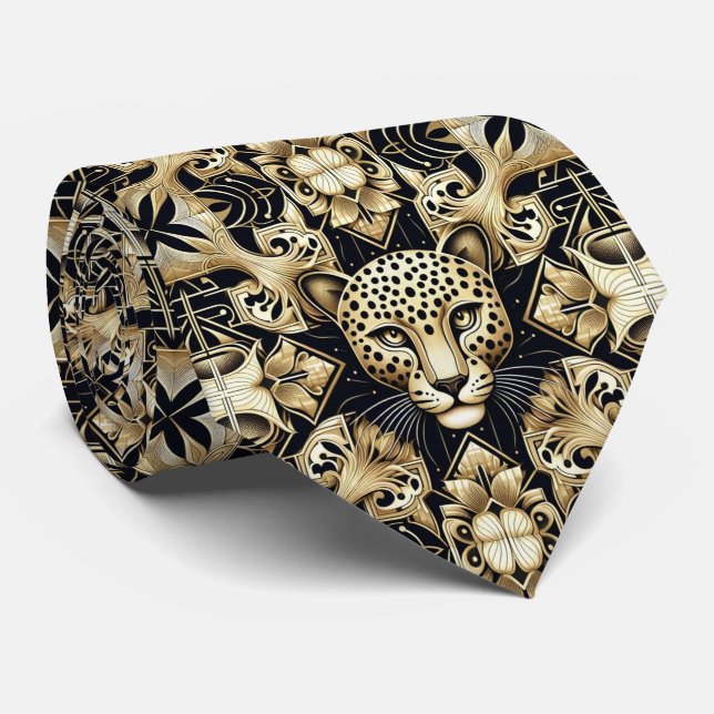 Bold Leopard Tie | Perfect for a Night on the Town (Rolled)
