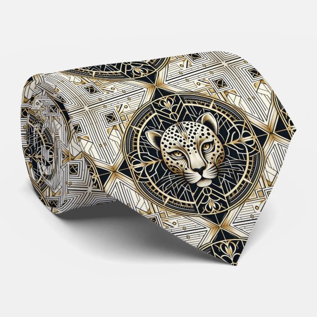 Bold Leopard Tie | Perfect for a Night on the Town (Rolled)