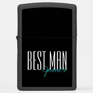 Bold Letter "Best Man" Personalized Zippo Lighter
