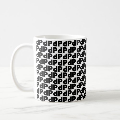 Bold Letter P Pattern Alphabet Coffee Mug