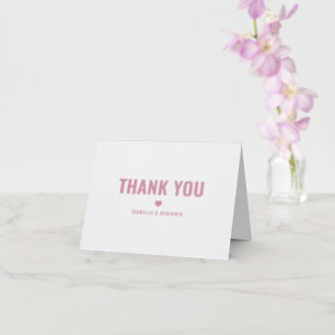Bold Letterpress Wedding Thank You Card