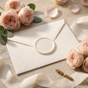 Bold Letterpress Wedding Wax Seal Sticker