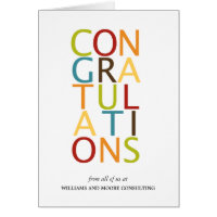 Bold Letters Congratulation Cards