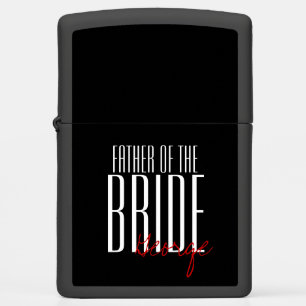 Bold Letters "Father of the Bride" Personalized Zippo Lighter